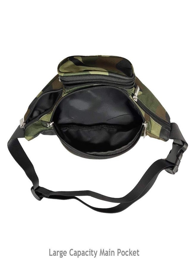 PRINTELLIGENT Military Waist Bag Pack with Adjustable Strap for Outdoor Sports Travel Sport Running (Unisex, Camouflage) - Image 3